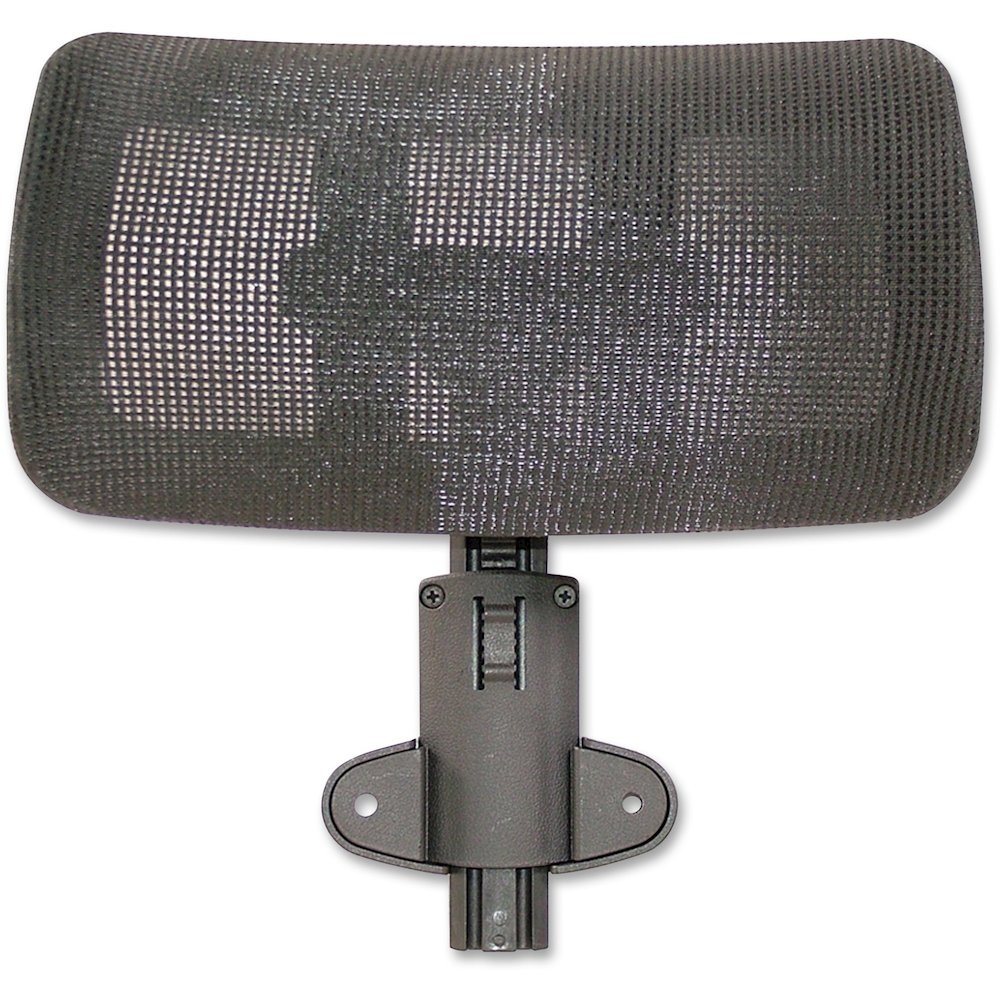 Lorell Mesh High-Back Office Headrest - Black - Nylon - 1 Each. Picture 1