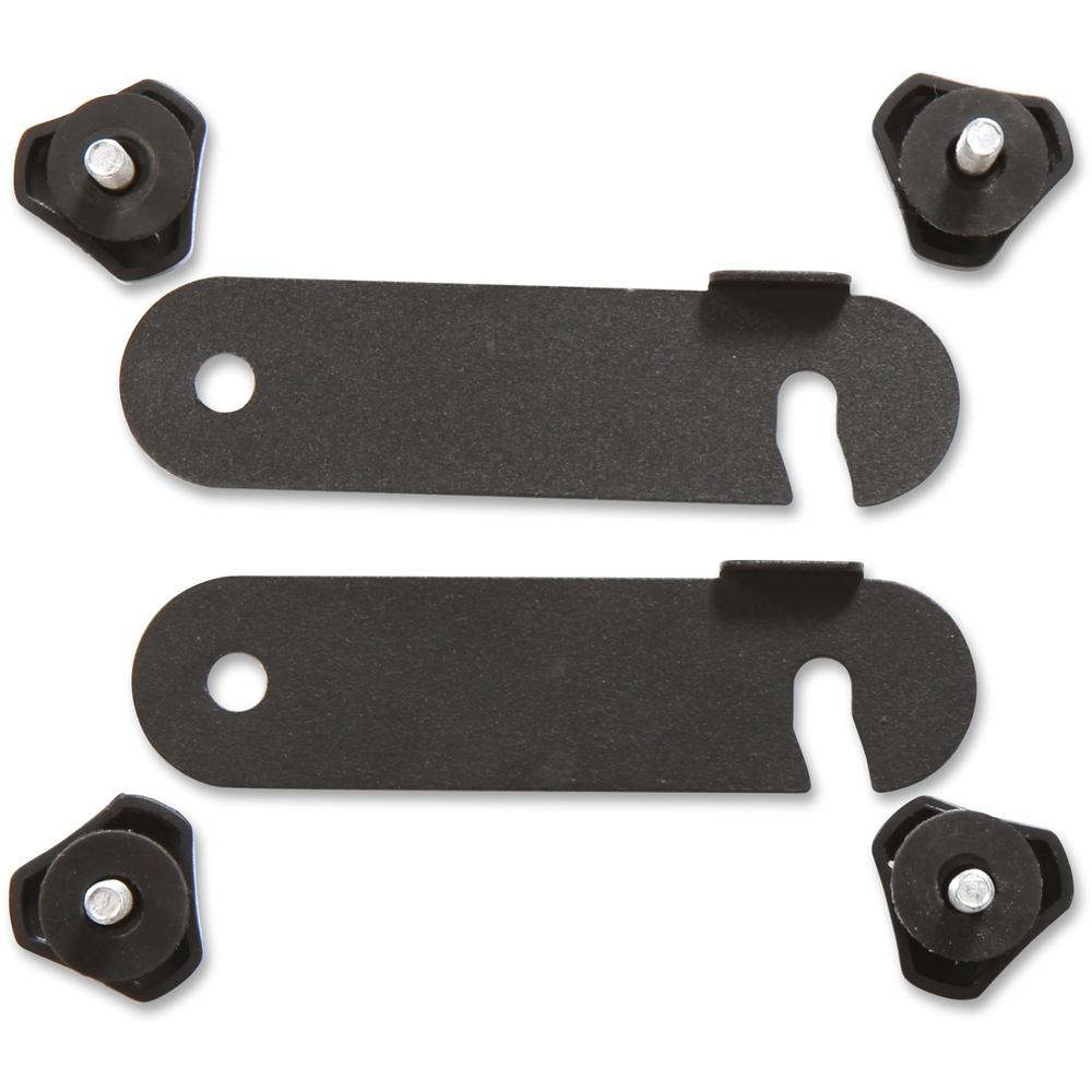 Lorell Preference Training Table Connector - 4.63" Width x 1.25" Depth x 0.37" Height - Metal - Black - 1 Set. Picture 1