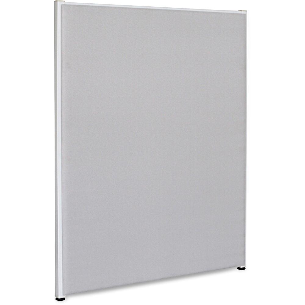 Lorell Panel System Partition Fabric Panel - 48.4" Width x 71" Height - Steel Frame - Gray - 1 Each. Picture 1