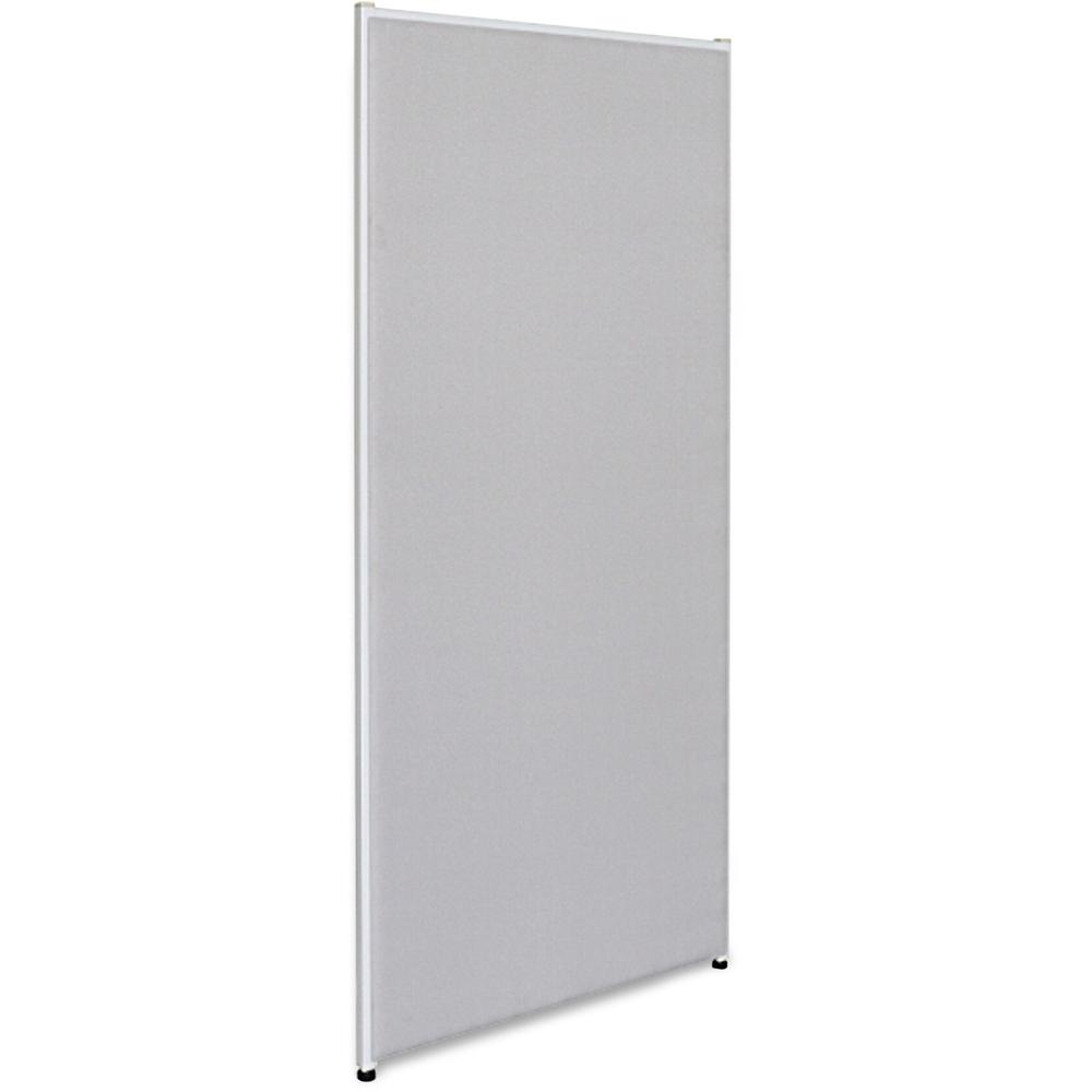 Lorell Panel System Partition Fabric Panel - 30.5" Width x 71" Height - Steel Frame - Gray - 1 Each. Picture 1