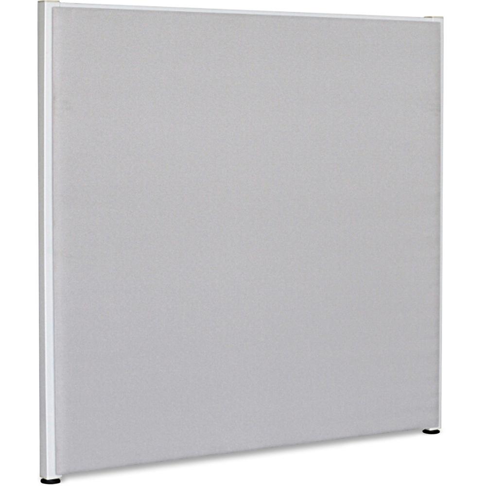 Lorell Panel System Partition Fabric Panel - 60.8" Width x 60" Height - Steel Frame - Gray - 1 Each. Picture 1