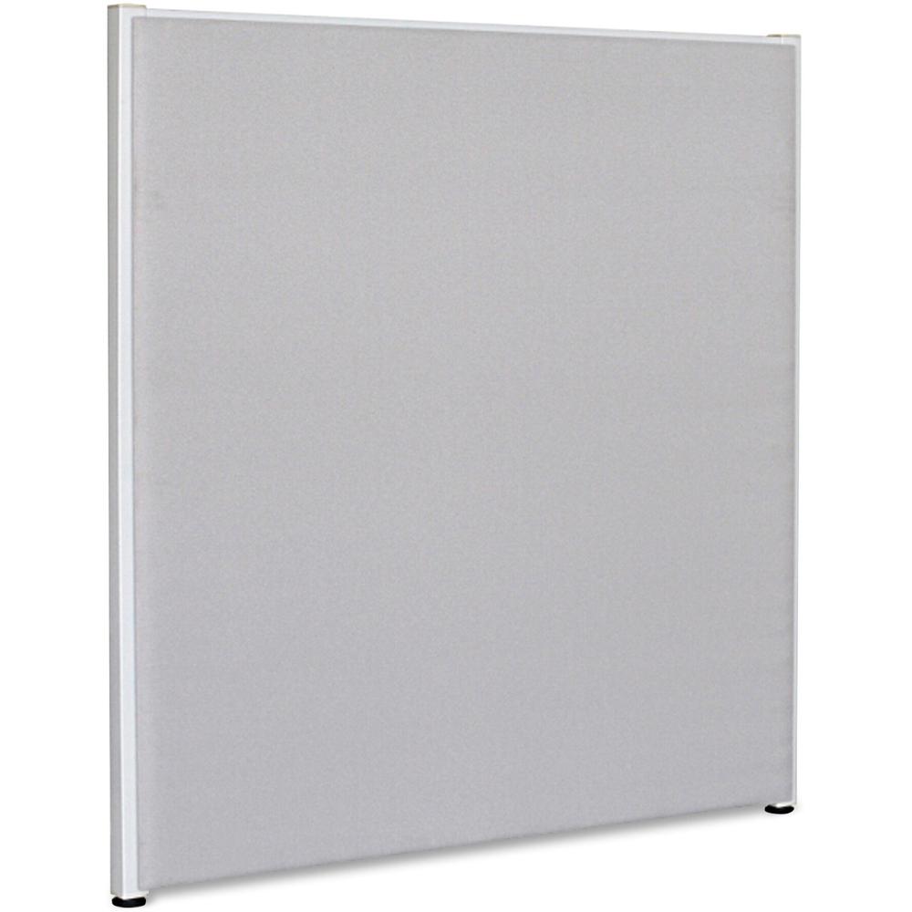 Lorell Panel System Partition Fabric Panel - 48.8" Width x 60" Height - Steel Frame - Gray - 1 Each. Picture 1