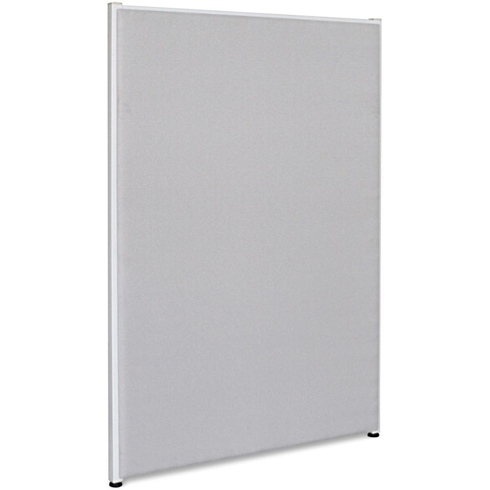 Lorell Panel System Partition Fabric Panel - 36.4" Width x 60" Height - Steel Frame - Gray - 1 Each. Picture 1