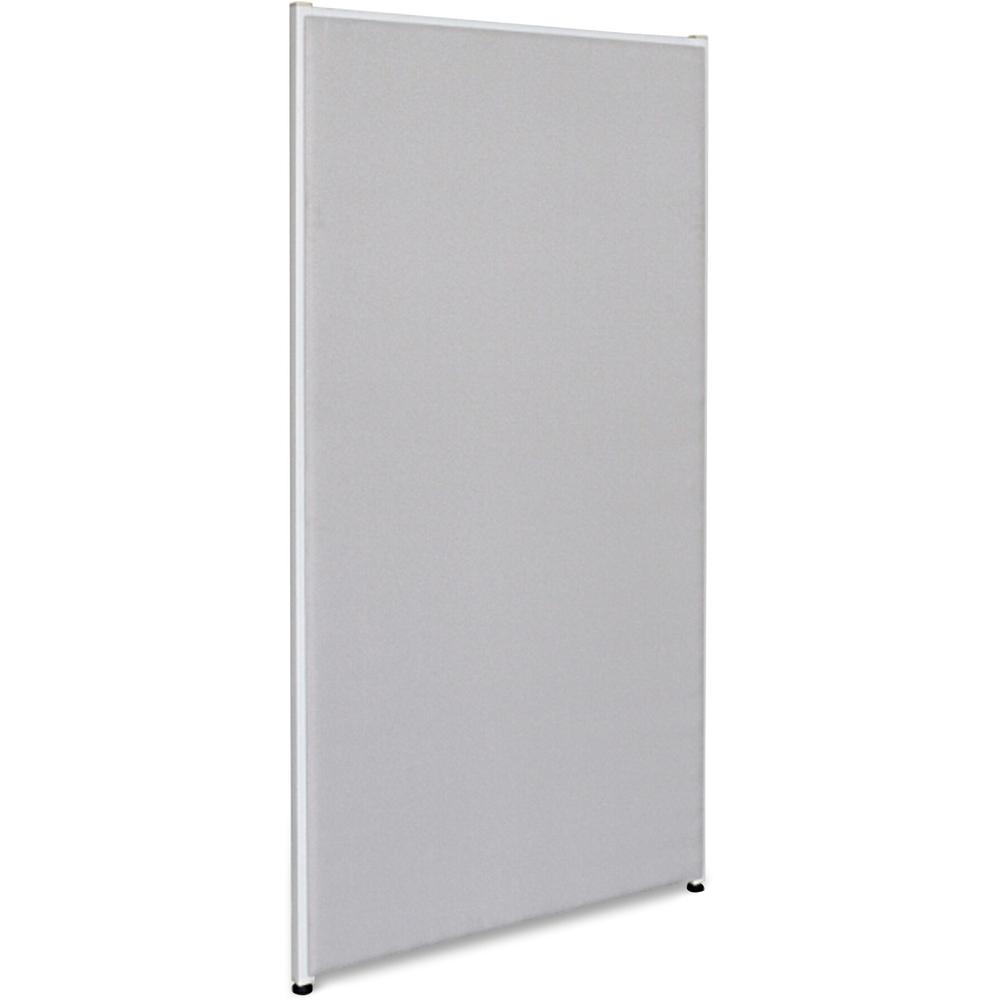 Lorell Panel System Partition Fabric Panel - 30.5" Width x 60" Height - Steel Frame - Gray - 1 Each. Picture 1