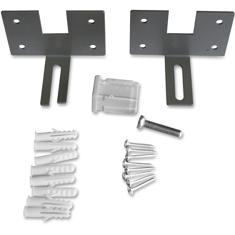 Lorell Panel System Wall Brackets - 2.50" Width x 3.75" Depth x 2.50" Height - Aluminum - Aluminum - 1 Set. Picture 1