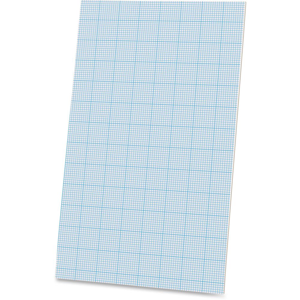 Ampad Graph Pad - 40 Sheets - Glue - 20 lb Basis Weight - Legal - 8 1/2" x 14" Sheet Size - White Paper - Chipboard Backing - 1 Pad. Picture 1