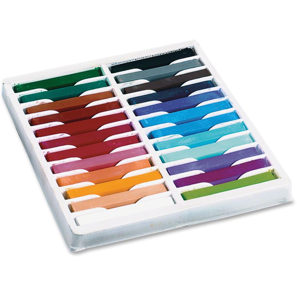 Creativity Street 24-color Square Artist Pastels Set - 2.5" Length - 0.4" Diameter - Assorted - 24 / Set. Picture 1