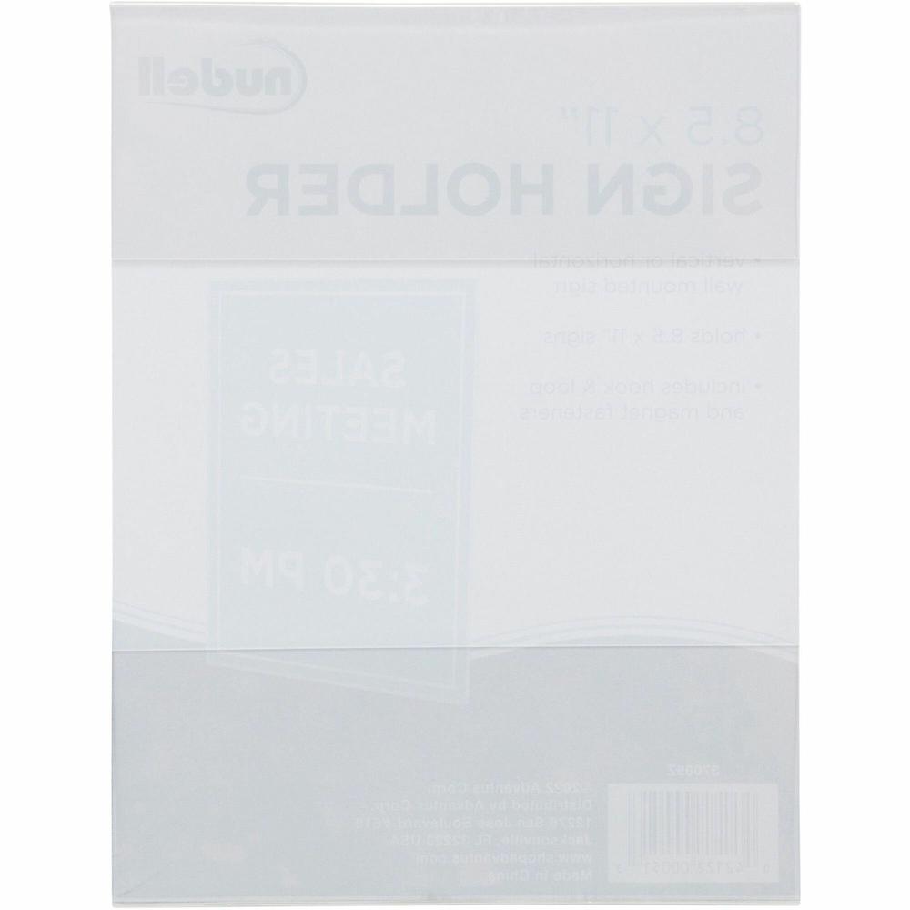 Golite nu-dell Cubicle Sign Holder - 1 Each - 8.5" Width x 11" Height - Rectangular Shape - Wall Mountable, Cubicle-mountable - Hook & Loop Fastener Closure - Photo, Award, Locker, File Cabinet - Acry. Picture 1