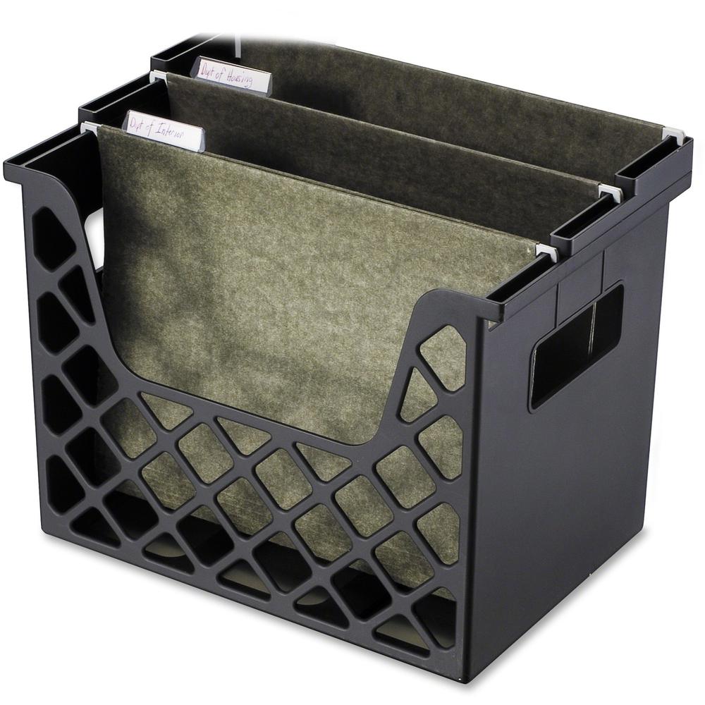 Officemate 26162 Recycled Desktop File Organizer, Black - 10.8" Height x 13.3" Width x 8.6" Depth - Desktop - Compact, Portable - 30% - Black - 1 Each. Picture 1