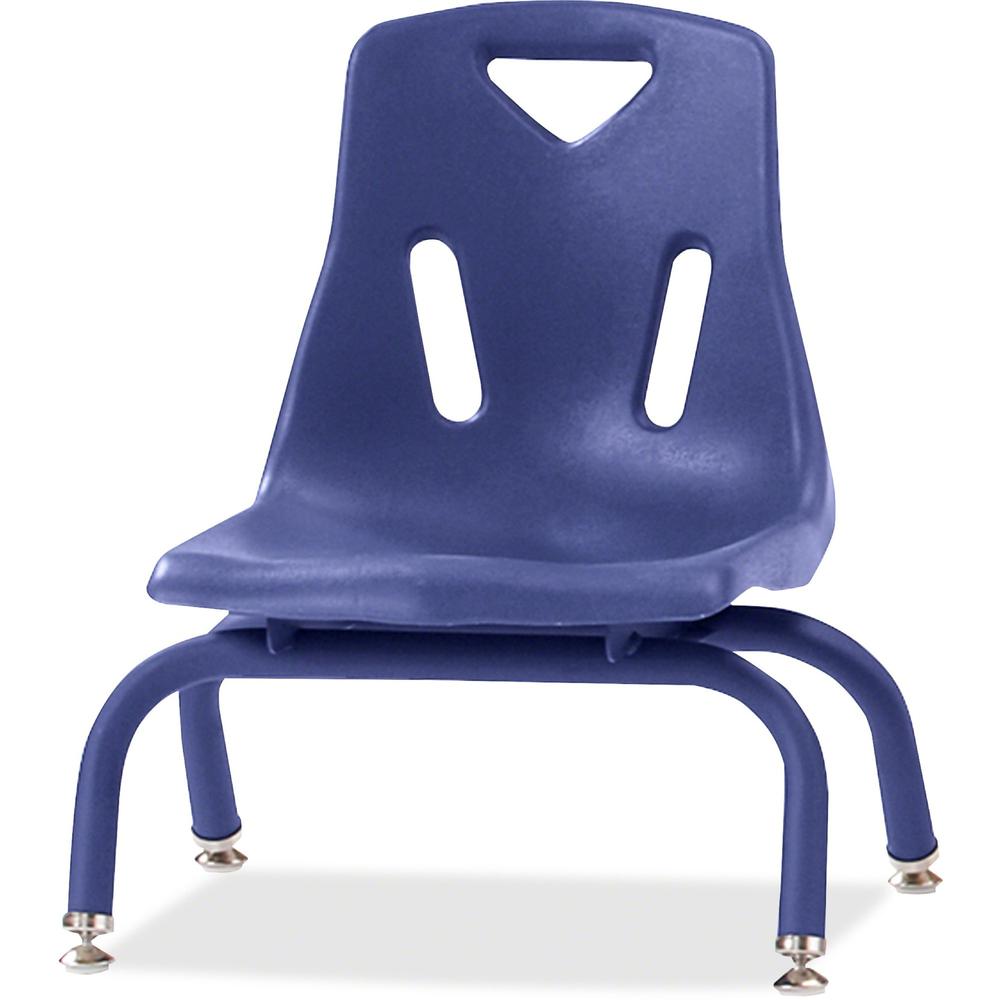 Jonti-Craft Berries Stacking Chair - Steel Frame - Four-legged Base - Blue - Polypropylene - 1 Each. Picture 1
