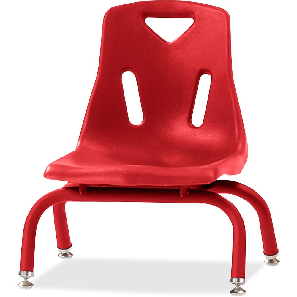 Jonti-Craft Berries Stacking Chair - Steel Frame - Four-legged Base - Red - Polypropylene - 1 Each. Picture 1