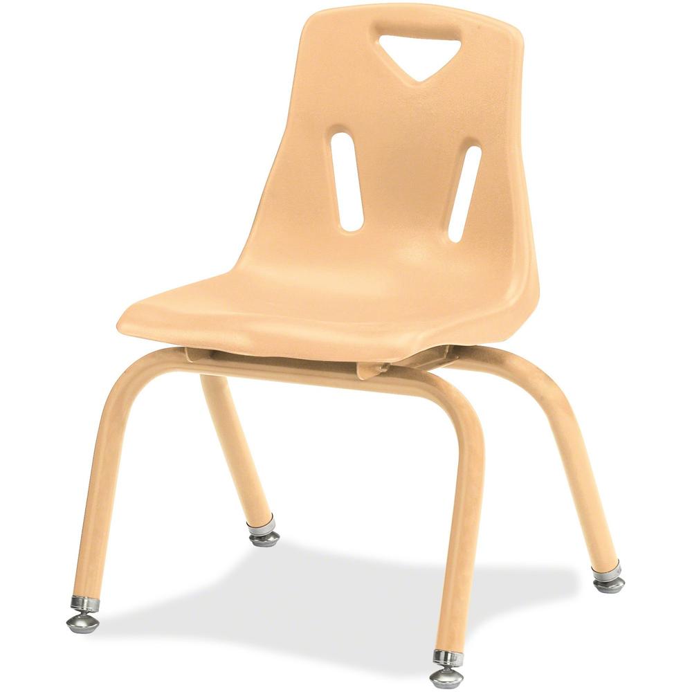 Jonti-Craft Berries Stacking Chair - Steel Frame - Four-legged Base - Camel - Polypropylene - 1 Each. Picture 1
