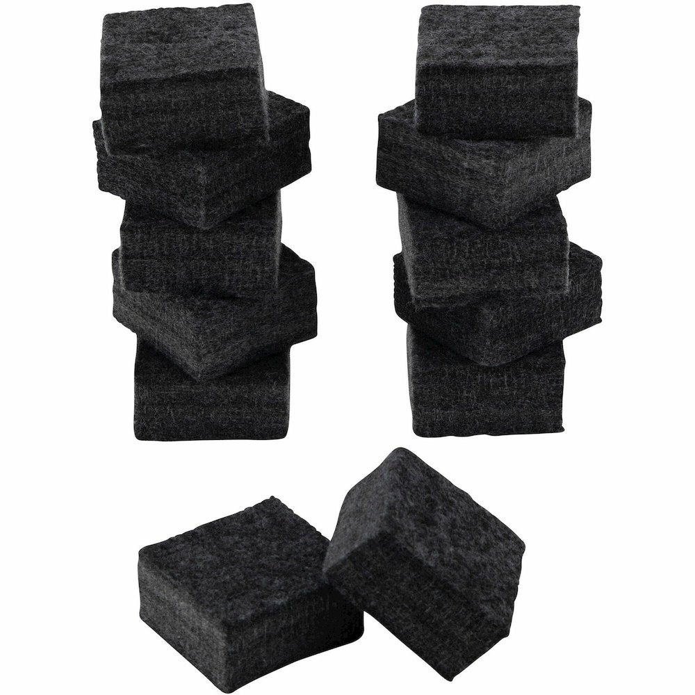 Charles Leonard Multi-purpose Eraser - 2" Width x 2" Length - Used as Mark Remover - Charcoal Gray - Felt - 12 / Pack. Picture 1