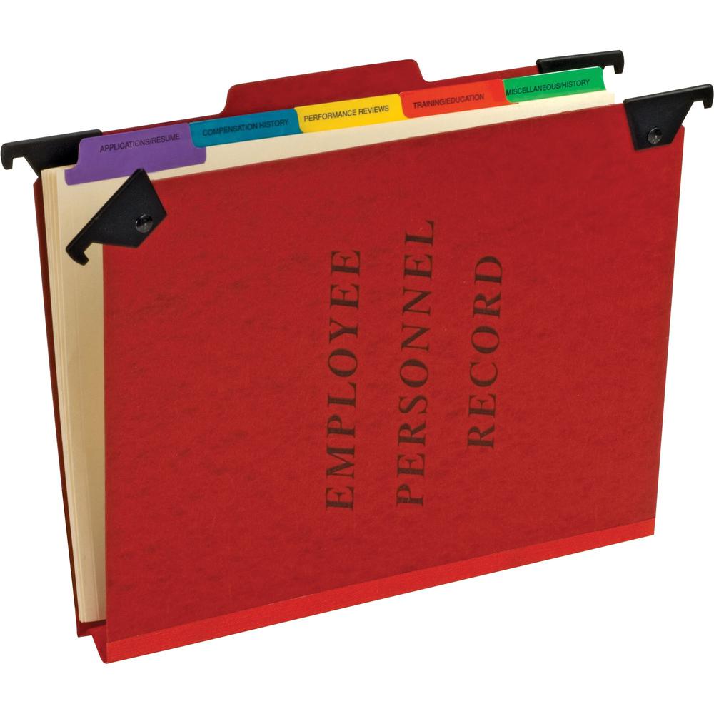 Pendaflex 1/3 Tab Cut Letter Recycled Hanging Folder - 8 1/2" x 11" - 2" Expansion - 1" Fastener Capacity - Top Tab Location - Red - 65% Recycled - 1 Each. Picture 1