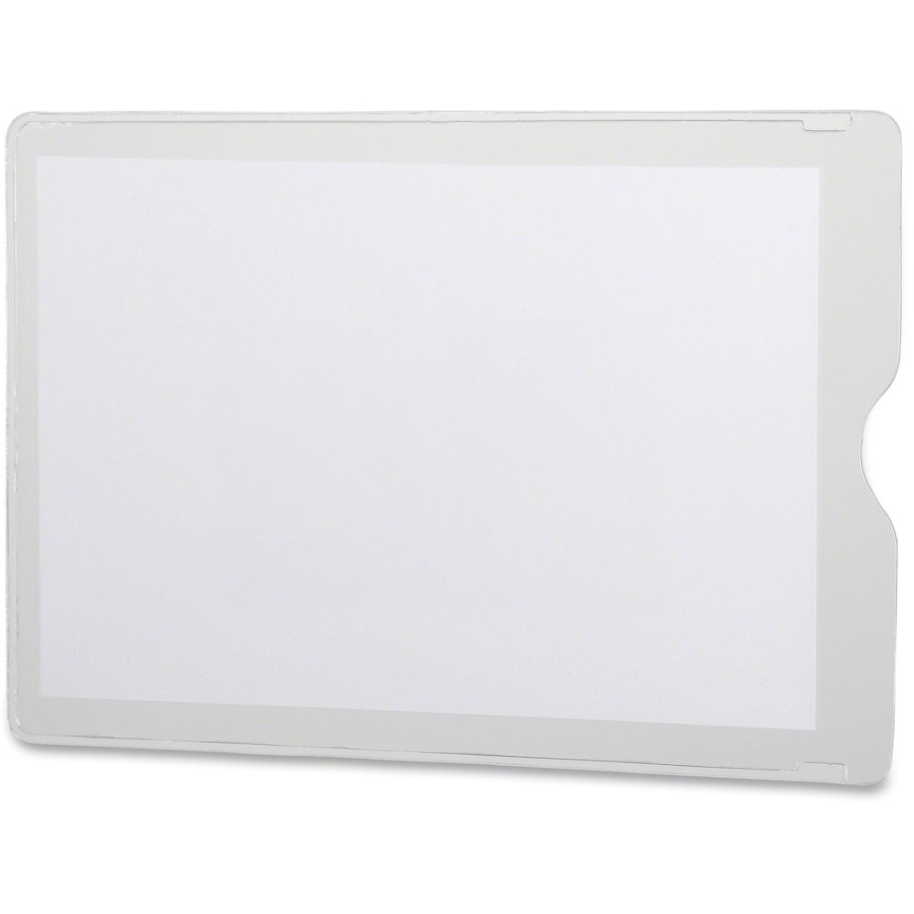 Oxford File Jacket - 6" x 4" - Vinyl - Clear - Durable, Water Proof, Heavy Duty - 50 / Box. Picture 1