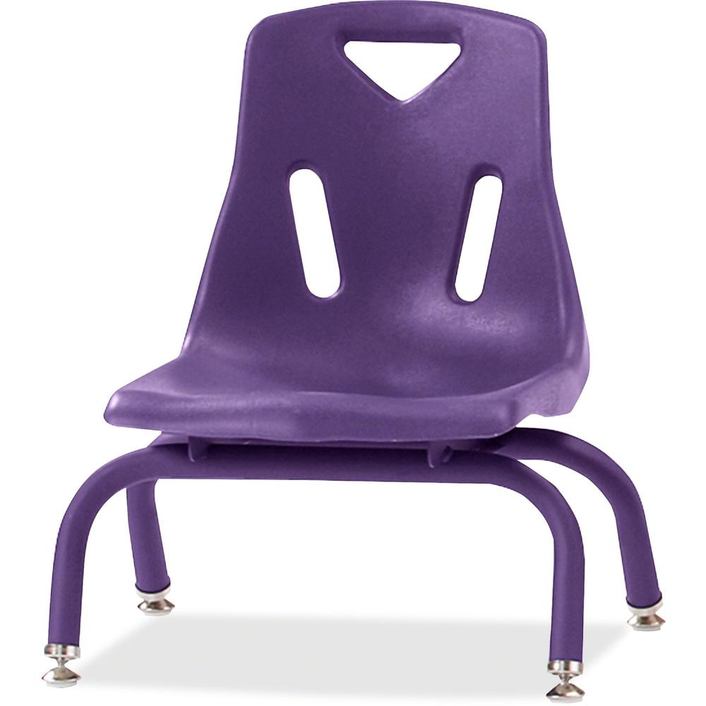 Jonti-Craft Berries Stacking Chair - Steel Frame - Four-legged Base - Purple - Polypropylene - 1 Each. Picture 1