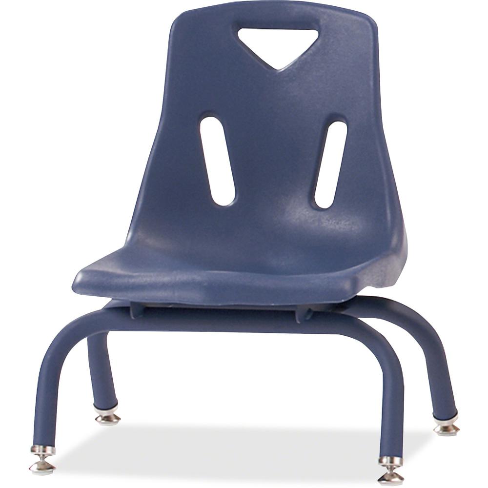 Jonti-Craft Berries Stacking Chair - Steel Frame - Four-legged Base - Navy - Polypropylene - 1 Each. Picture 1