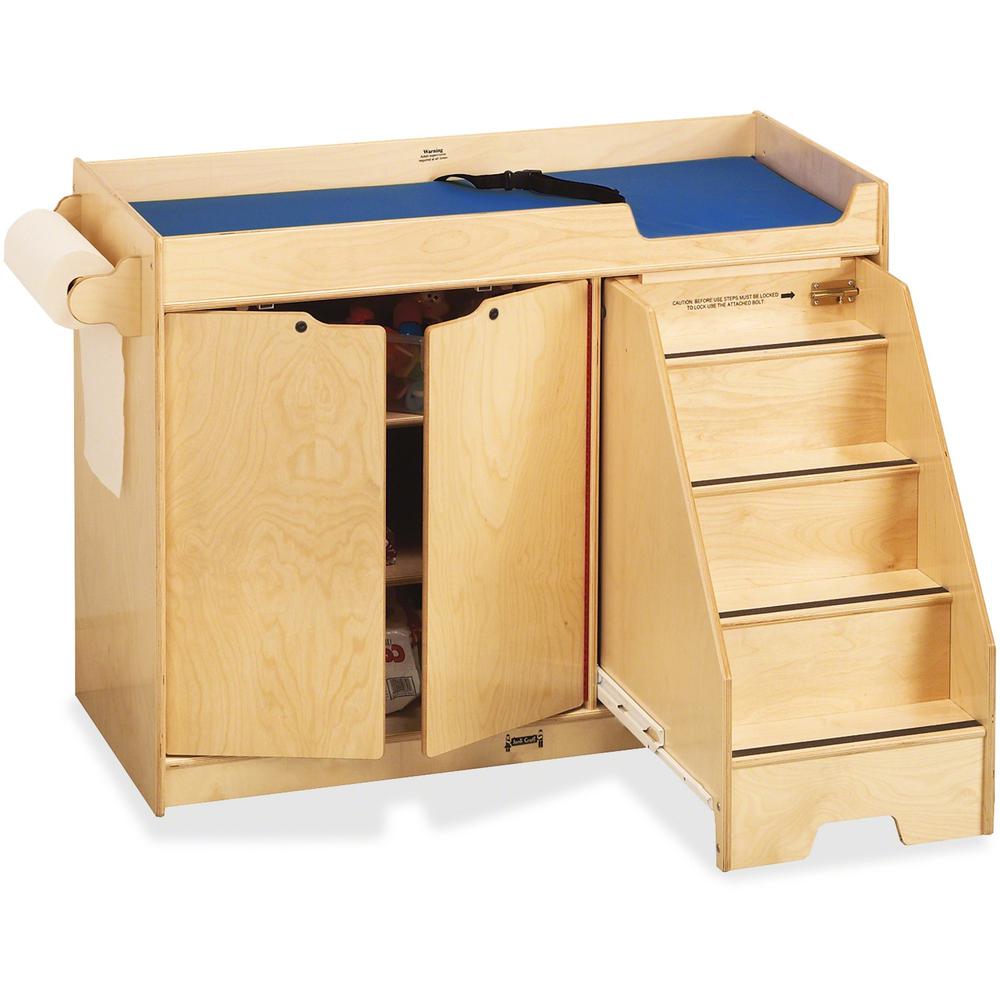 Jonti-Craft Pull-out Stairs Changing Table - 39" Height x 48" Width x 22.50" Depth - Assembly Required - Acrylic, Baltic - 1 Each. Picture 1