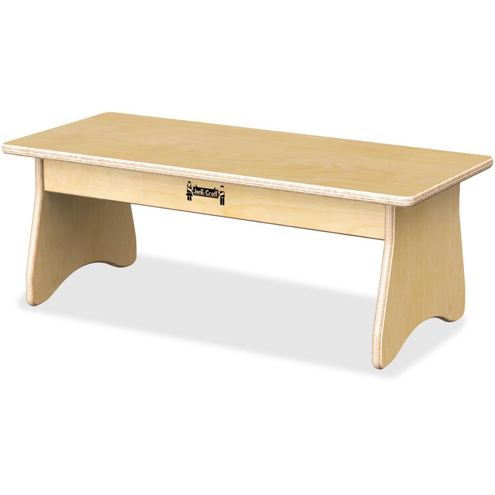 Jonti-Craft Komfy Coffee Table - 27" x 12"10" - Rounded Edge - Material: Acrylic - Finish: Baltic - Durable, Non-yellowing - For Classroom. Picture 1