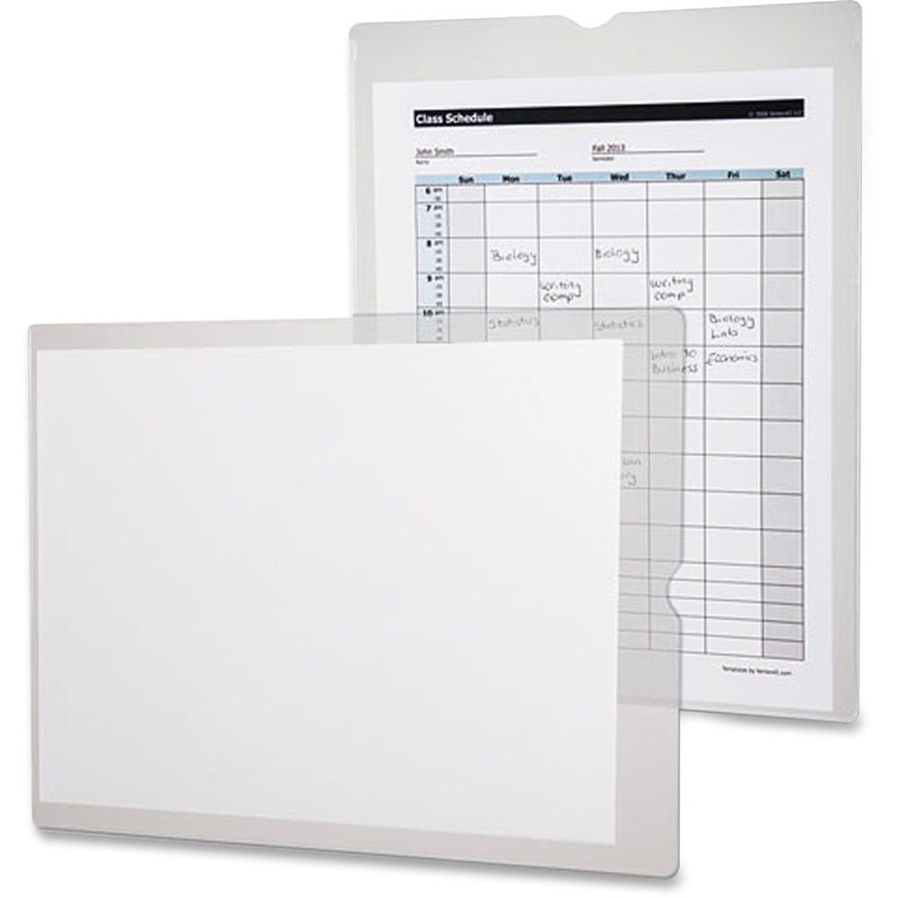 Oxford Heavy-Duty Vinyl Jackets-Style Envelopes - Document - 9" Width x 12" Length - Clear - Vinyl - 50 / Box. Picture 1