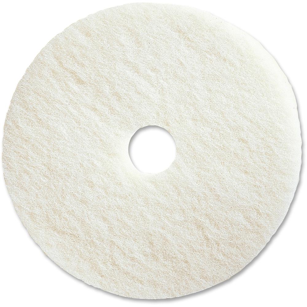 Genuine Joe Polishing Floor Pad - 20" Diameter x 1" Thickness - Polishing, Floor - 350 rpm Maximum Speed Supported - Resilient, Flexible, Dirt Remover, Soft, Non-abrasive, Long Lasting - Fiber, Resin . Picture 1