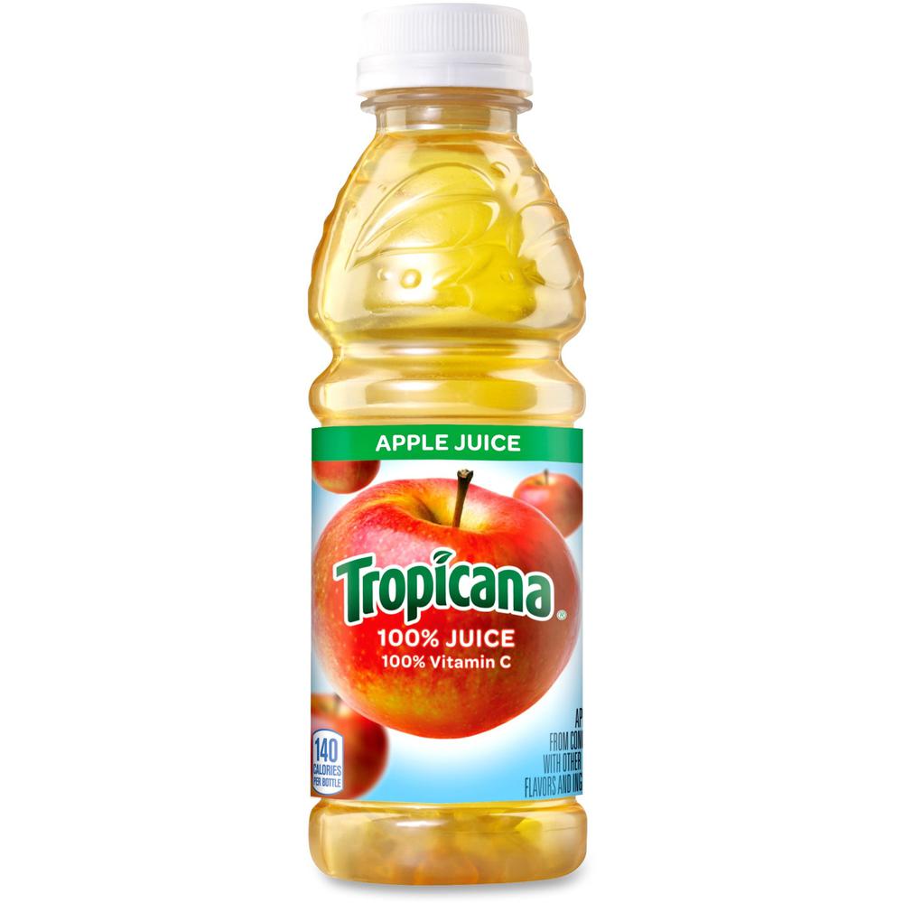 Tropicana 100% Apple Juice - 10 fl oz (296 mL) - 24 / Carton. Picture 1