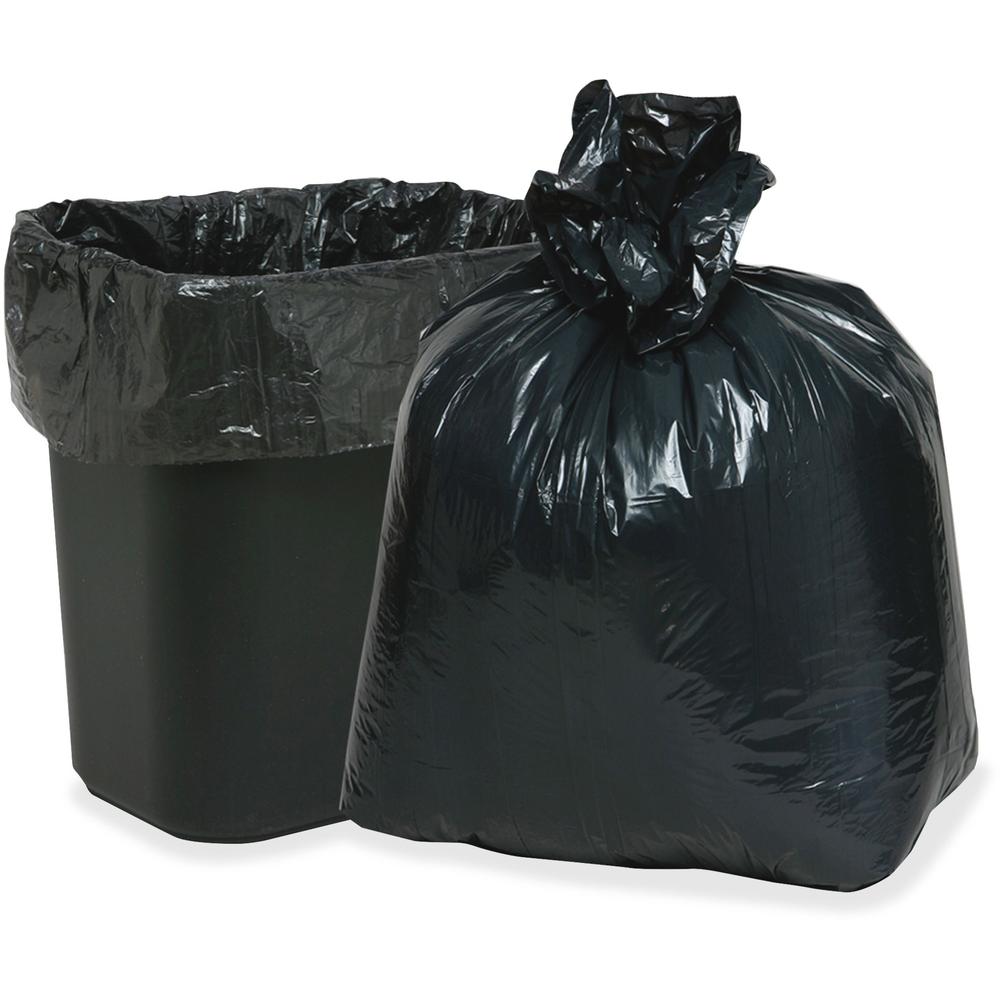 Berry 7-10 gal Heavy-duty Low-density Liners - 10 gal Capacity - 24" Length x 23" Width x 0.60 mil (15 Micron) Thickness - Low Density - Black, Brown - Can - 500 / Carton. Picture 1