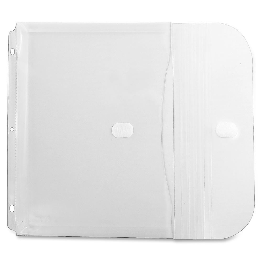 C-Line Super Heavyweight Poly Binder Pockets - Clear, Side Loading, 11 x 8-1/2, 5/PK, 57537. Picture 1