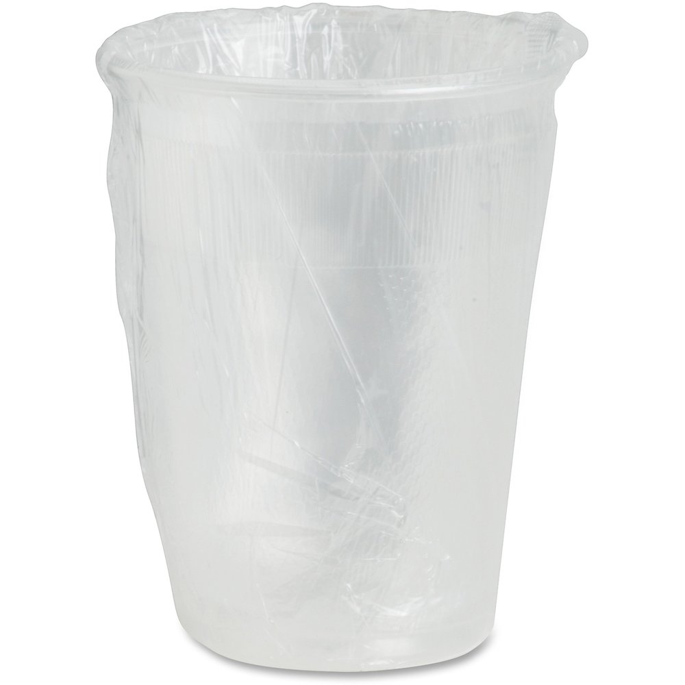 Coffee Pro 9oz Individually Wrapped Plastic Cups - 9 fl oz - Clear - Plastic - 1000 / Carton. Picture 1