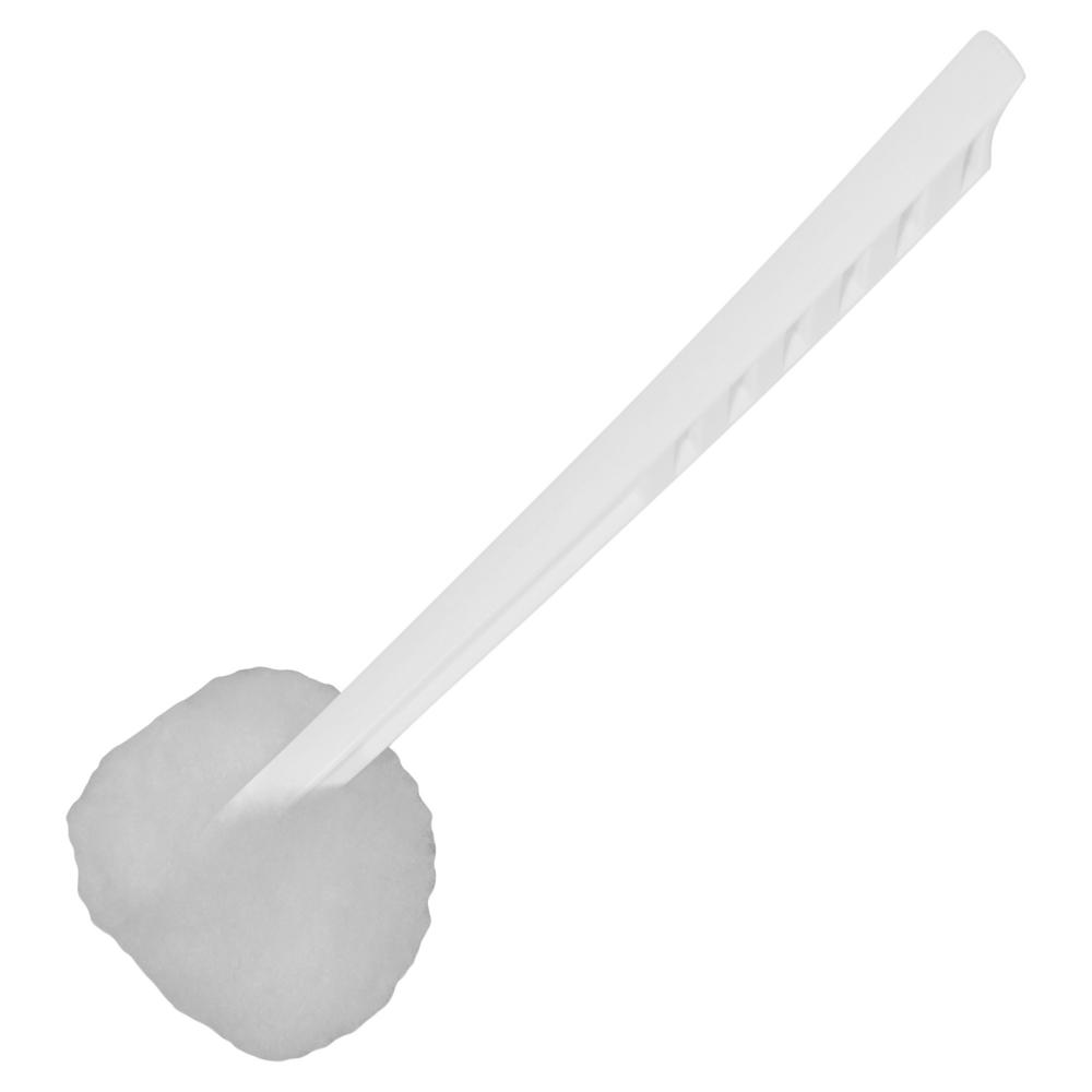 Genuine Joe Toilet Bowl Mop - 4.50" Height Head - 12" Length Plastic Handle - Acid Resistant, Durable, Long Lasting, Lightweight, Fatigue-free - White - 100 / Carton. Picture 1