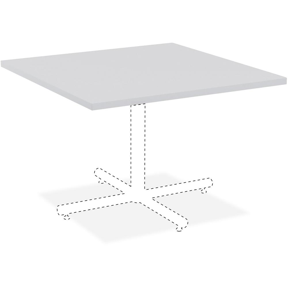 Lorell Hospitality Collection Tabletop - Square Top - 42" Table Top Length x 42" Table Top Width x 1" Table Top Thickness - Breakroom, Cafeteria - Assembly Required - High Pressure Laminate (HPL), Lig. Picture 1