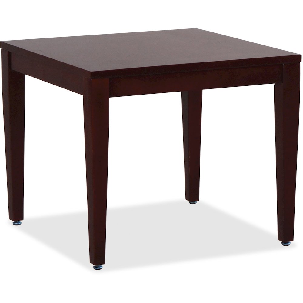 Lorell Solid Wood Corner Table - Square Top - Four Leg Base - 4 Legs - 23.60" Table Top Length x 23.60" Table Top Width - 20" Height x 23.63" Width x 23.63" Depth - Reception - Assembly Required - Sol. Picture 1