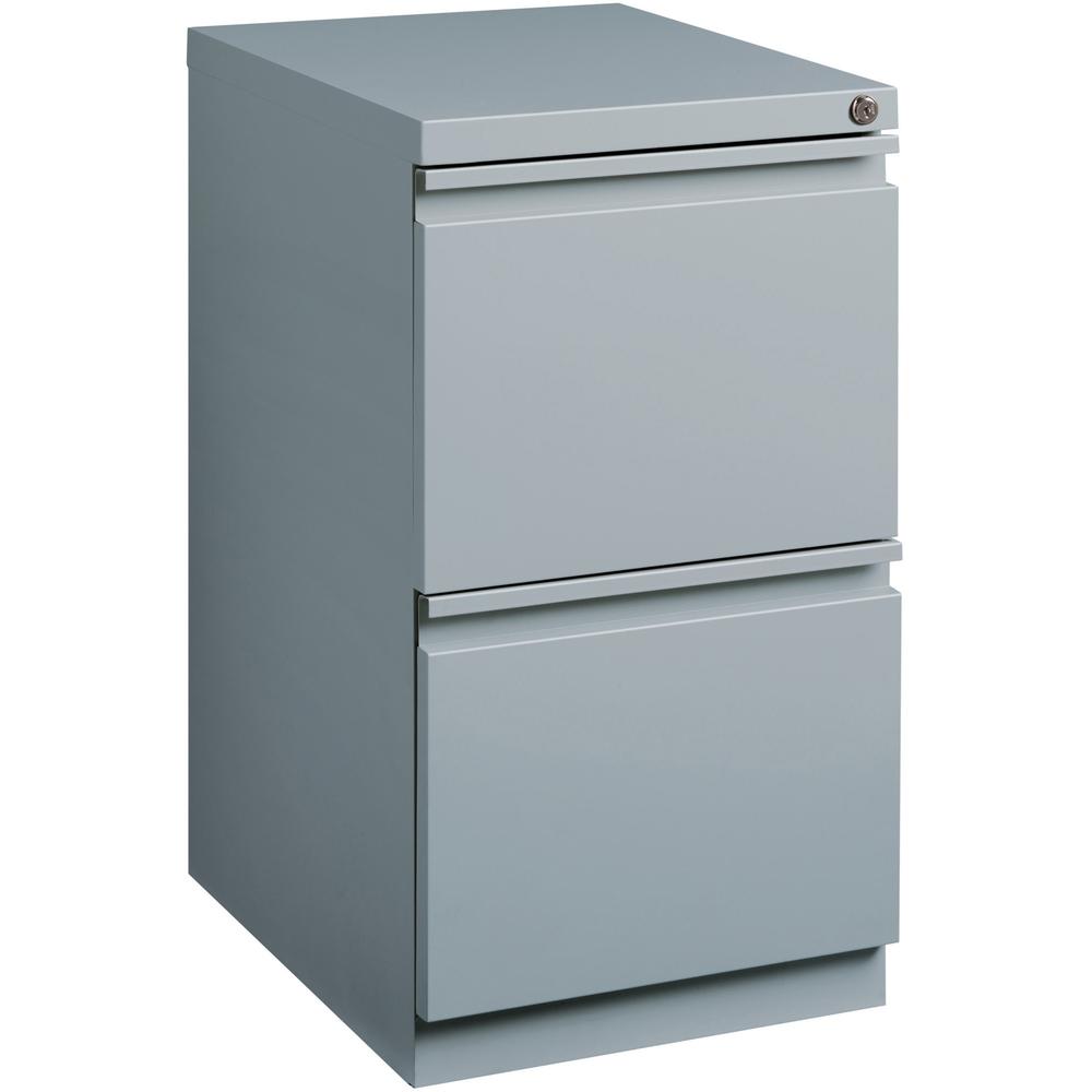 Lorell 20" File/File Mobile File Cabinet with Full-Width Pull - 15" Width x 19.9" Depth x 27.7" Height - 2 x Drawer(s) for File - Letter - Vertical - Ball-bearing Suspension, Drawer Extension, Durable. Picture 1