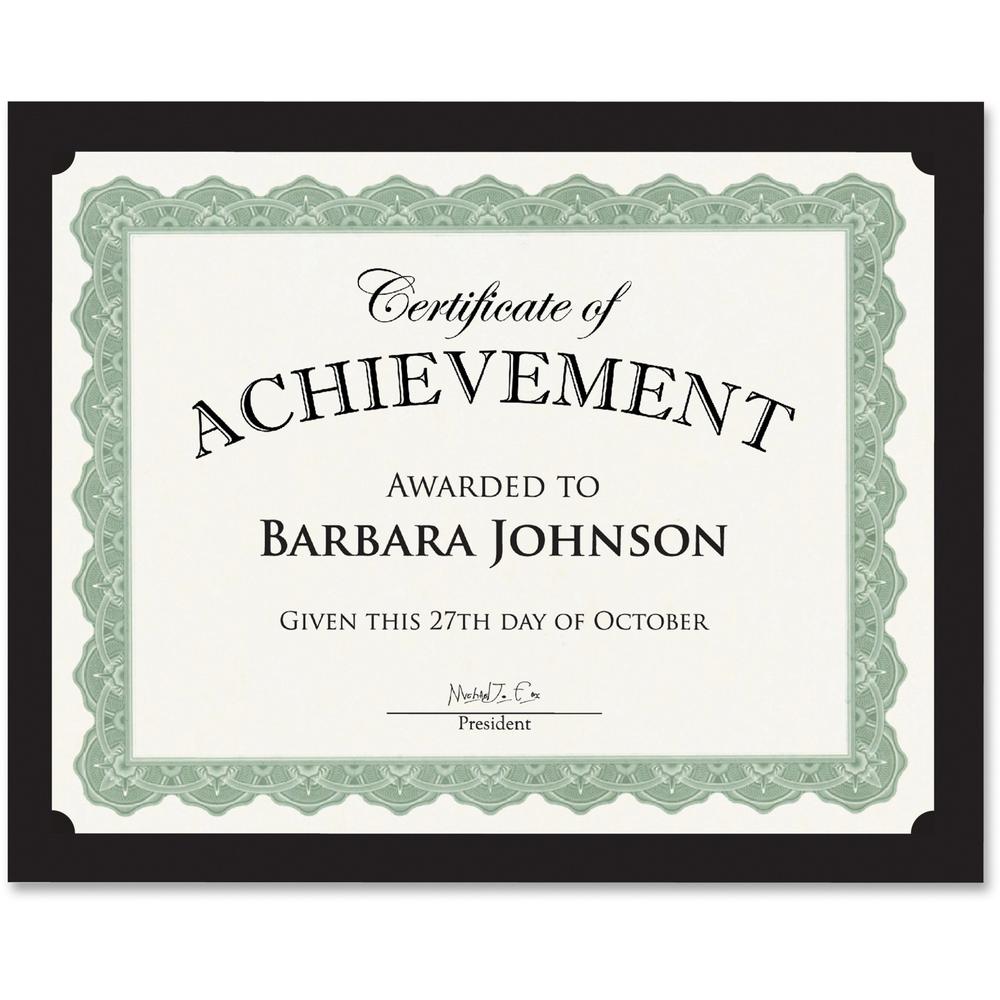 Geographics Recycled Certificate Holder - Black - 30% Recycled - 10 / Pack. Picture 1