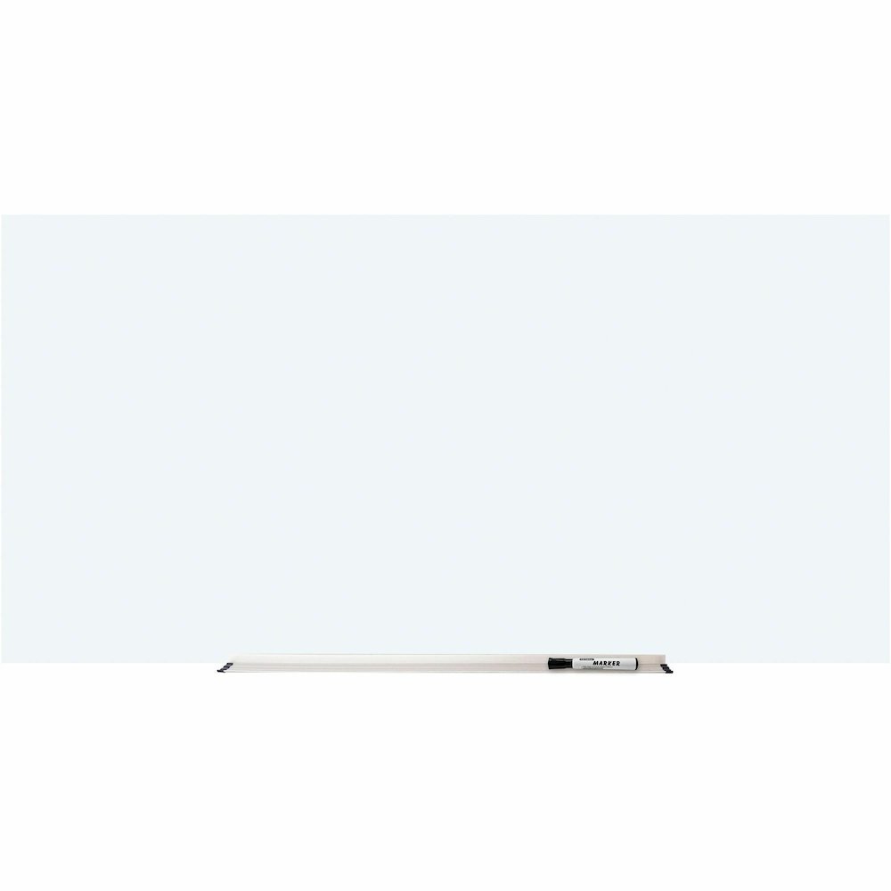 Lorell Magnetic Dry-Erase Glass Board - 72" (6 ft) Width x 36" (3 ft) Height - White Glass Surface - Rectangle - Magnetic - Stain Resistant, Ghost Resistant, Smooth Writing - 1 Each. Picture 1