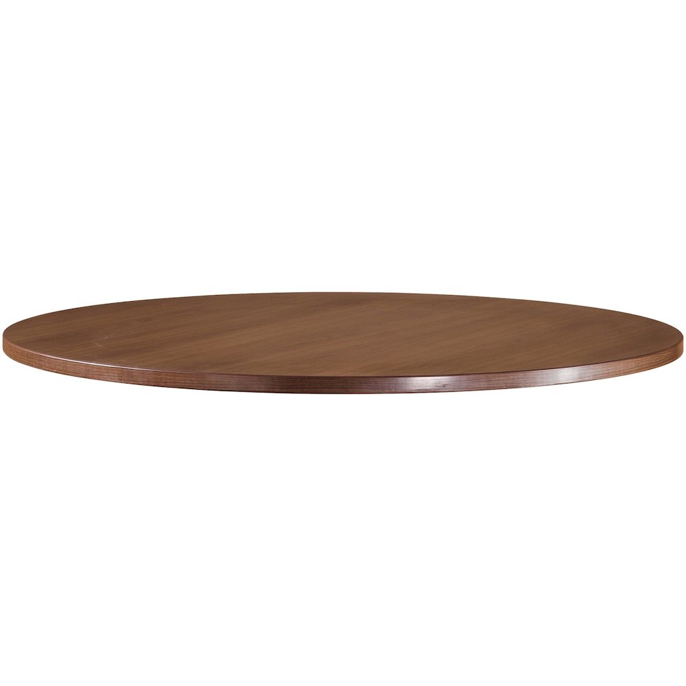Lorell Essentials Conference Tabletop - Round - 1" Thickness x 42" Diameter Table Top, 1" Height x 41.4" Width x 41.4" Depth - Band Edge - Finish: Walnut Laminate - For Meeting, Office - 1 Each. Picture 1