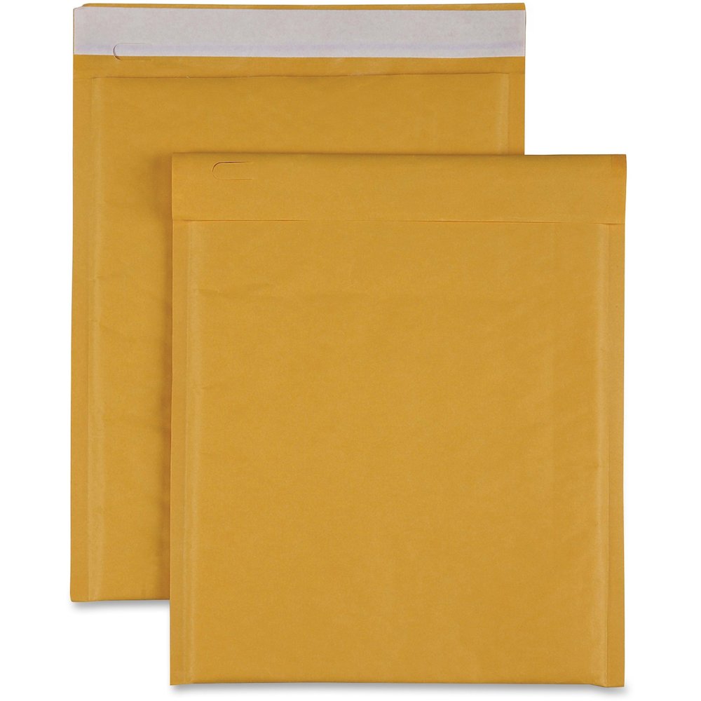 Sparco Size 2 Bubble Cushioned Mailers - Bubble - #2 - 8 1/2" Width x 12" Length - Self-sealing - Kraft - Kraft - 100 / Carton. Picture 1