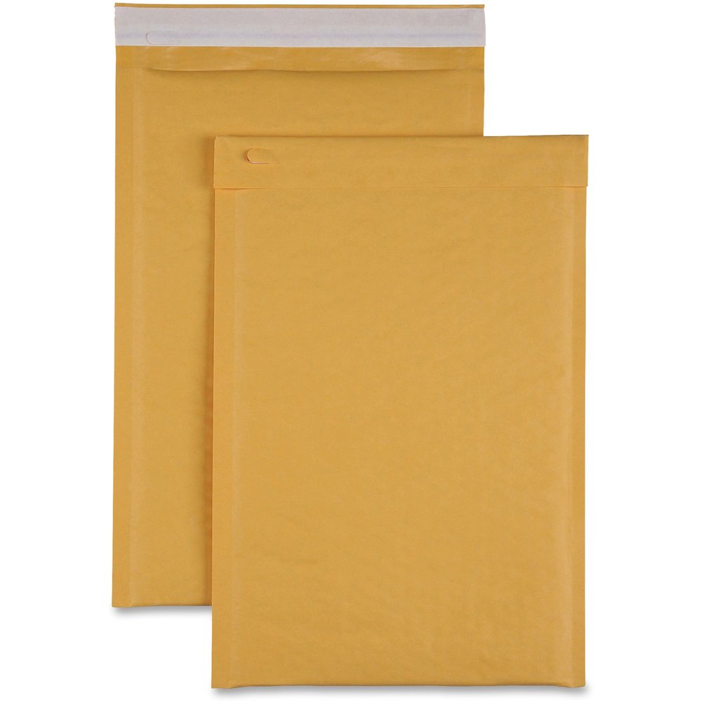 Sparco Size 3 Bubble Cushioned Mailers - Bubble - #3 - 8 1/2" Width x 14 1/2" Length - Self-sealing - Kraft - Kraft - 100 / Carton. Picture 1