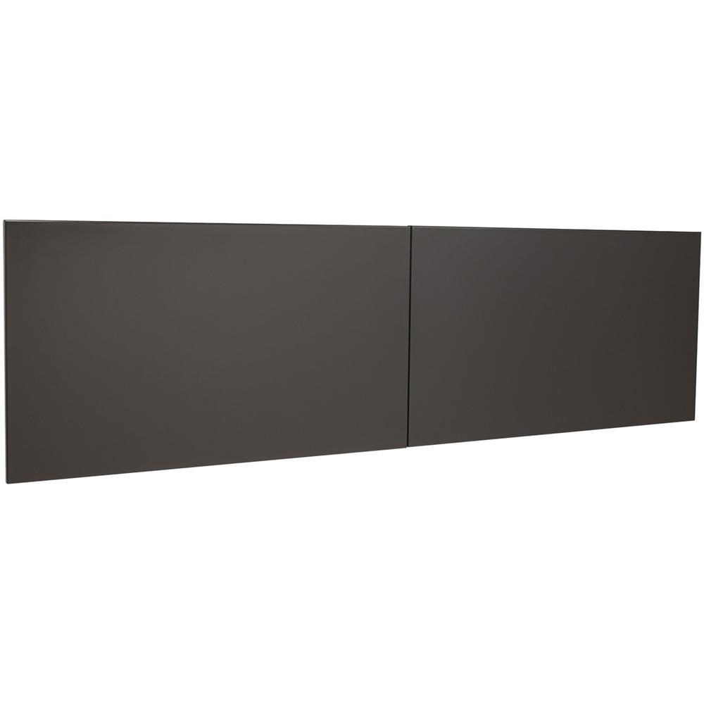 Lorell Fortress Modular Series Stack-On Hutch Door Kit - 60" Width - Lockable, Reinforced - Steel - Charcoal - 1 Each. Picture 1
