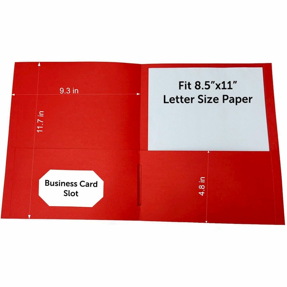Sparco Letter Pocket Folder - 8 1/2" x 11" - 2 Internal Pocket - Red - 1 Box. Picture 1