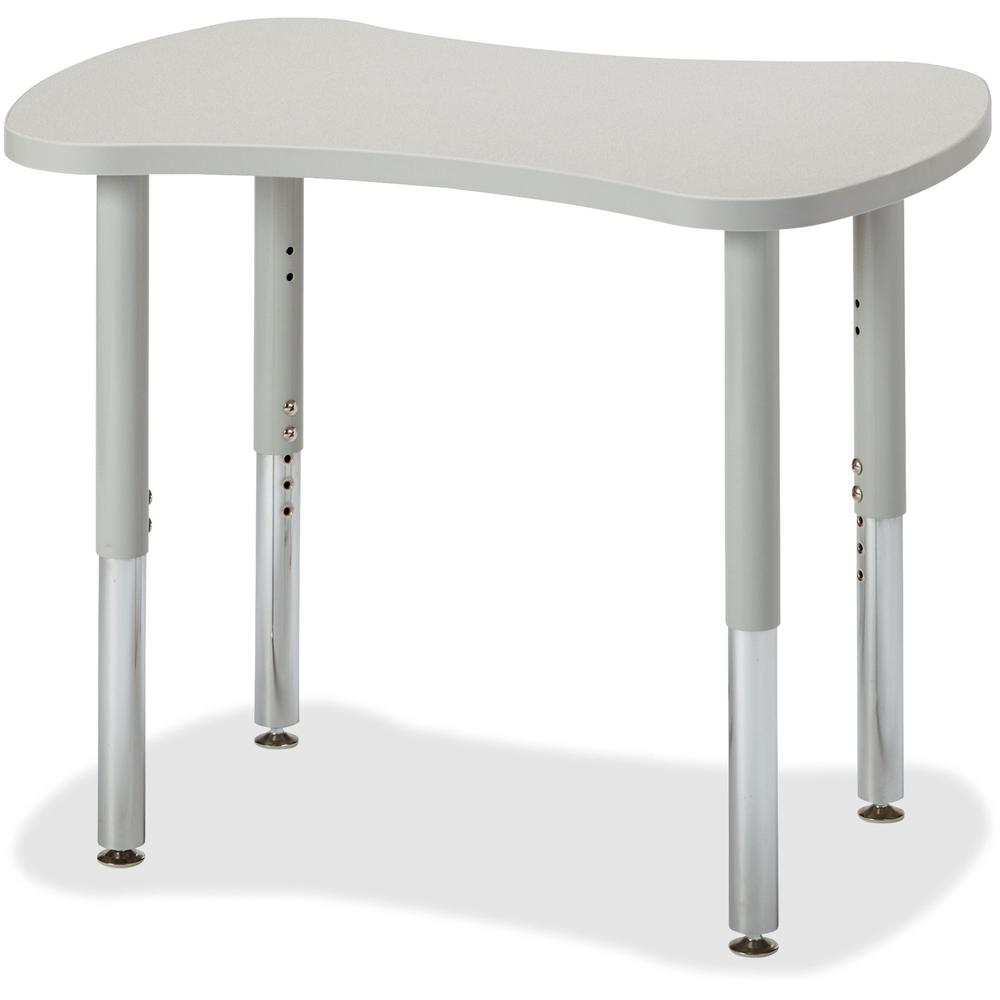 Jonti-Craft Berries Gray Collaborative Bowtie Table - Gray Top - Four Leg Base - 4 Legs - Adjustable Height - 18" to 29" Adjustment x 1.13" Table Top Thickness - Assembly Required - Powder Coated - St. Picture 1