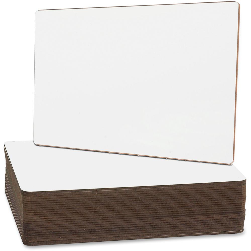 Flipside Unframed Dry Erase Lap Board Class Pack - 9" (0.8 ft) Width x 12" (1 ft) Height - White Surface - Rectangle - 24 / Pack. Picture 1