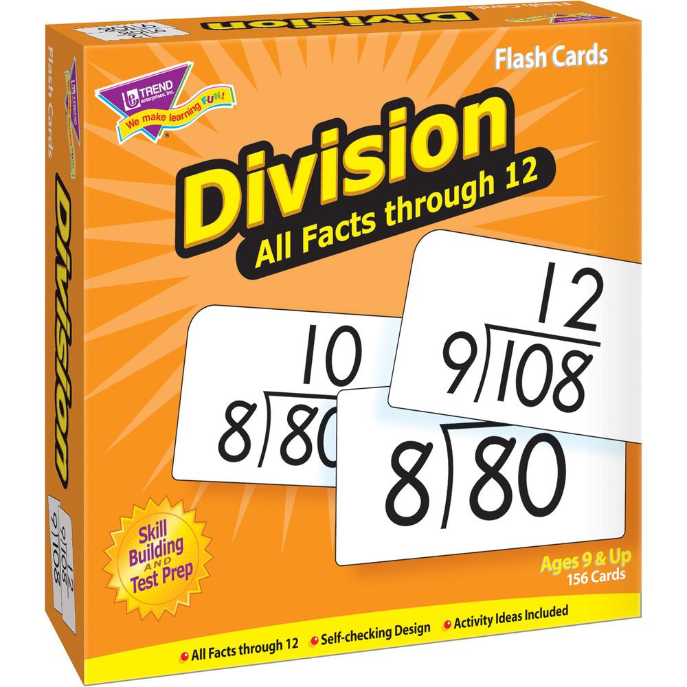 Trend Division all facts through 12 Flash Cards - Theme/Subject: Learning - Skill Learning: Division - 156 Pieces - 9+ - 156 / Box. Picture 1