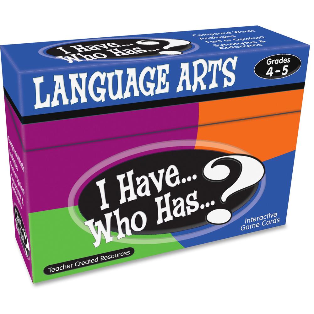 Teacher Created Resources 4&5 I Have Language Arts Game - Educational - 1 Each. Picture 1