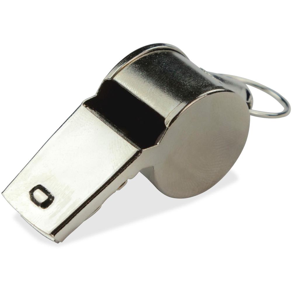 Champion Sports Medium Weight Metal Whistle - 1 Dozen - Silver. Picture 1