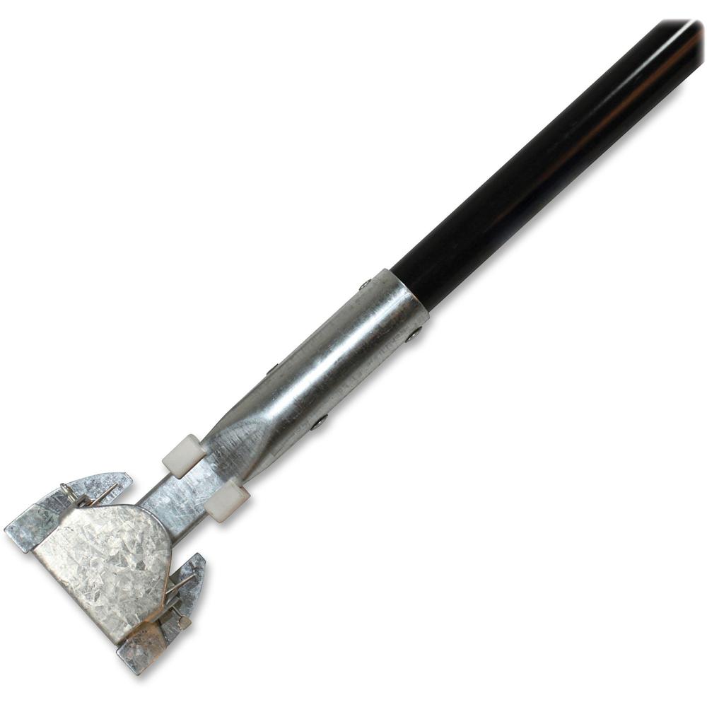 Genuine Joe Clip-on Dust Mop Steel Handle - 60" Length - 1" Diameter - Black - Steel, Vinyl - 1 Each. Picture 1