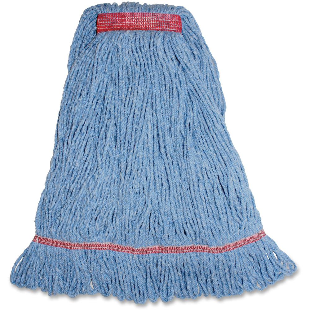 Genuine Joe Narrow Band Large Mophead - Large - Rayon, Cotton, Cotton, Fiber - 1Each. Picture 1