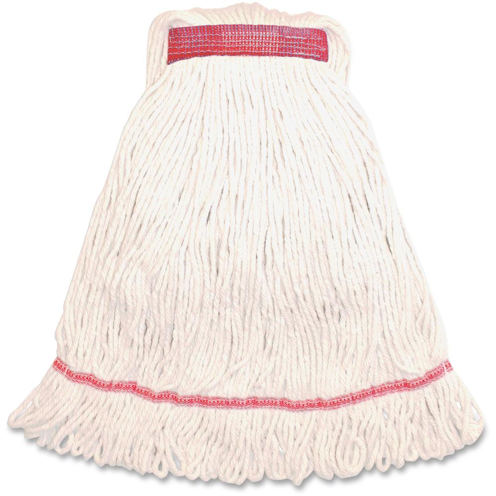 Genuine Joe Narrow Band Large Mophead - Large - Rayon, Cotton, Fiber, Cotton - 1Each. Picture 1