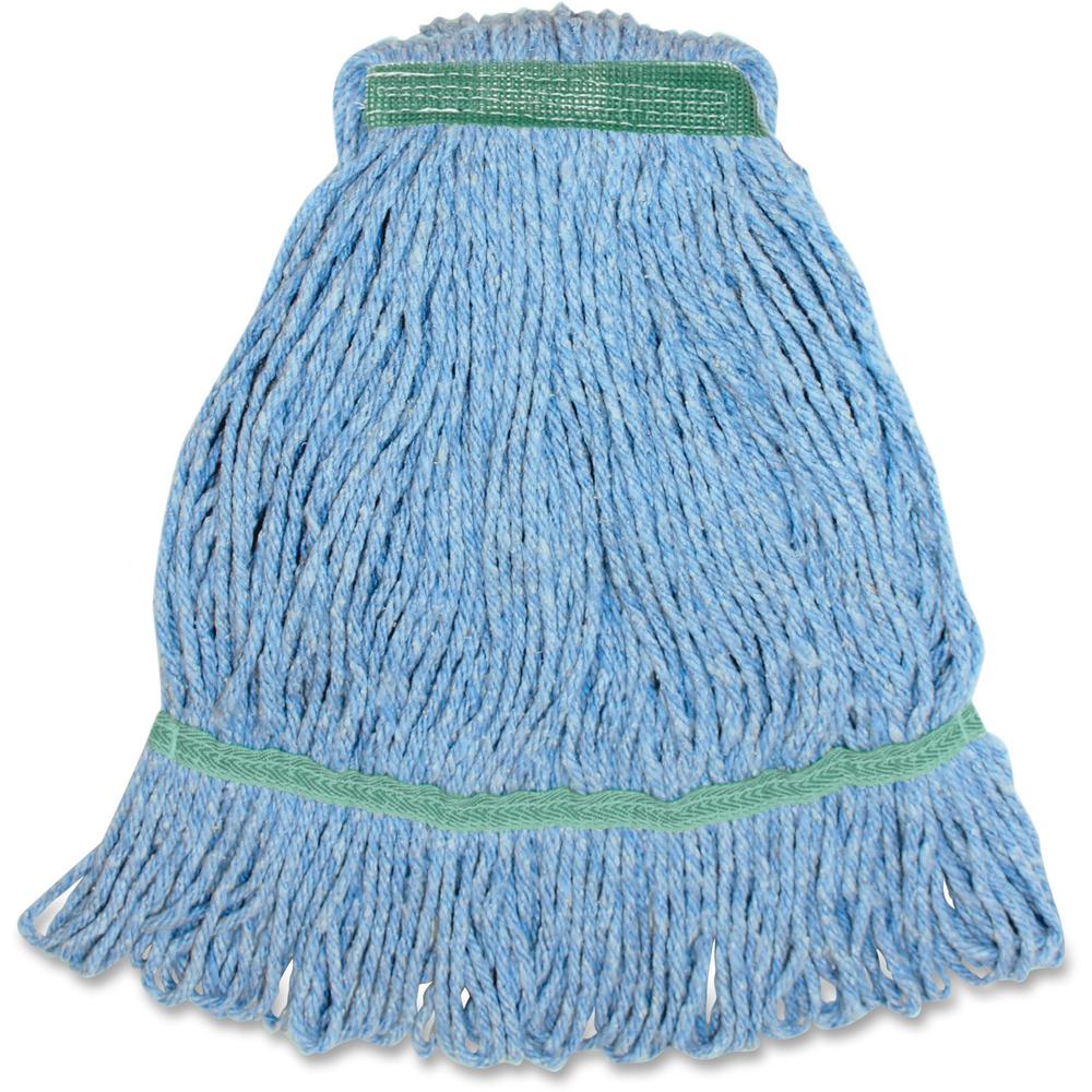 Genuine Joe Narrow Band Medium Mophead - Medium - Rayon, Cotton, Fiber, Cotton - 1Each. Picture 1