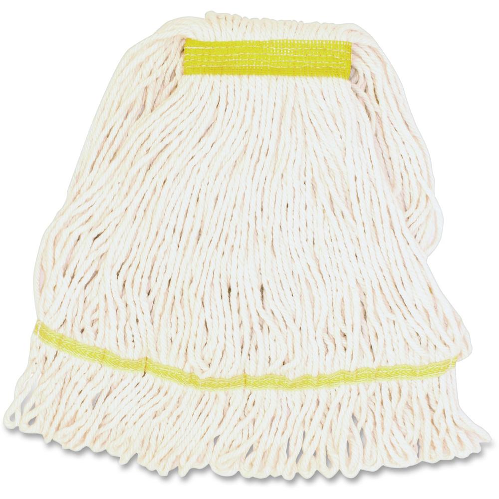 Genuine Joe Narrow Band Small Mophead - Small - Rayon, Cotton, Cotton, Fiber - 1Each. Picture 1